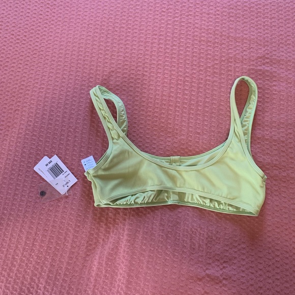 L *Space Ribbed Robbie Bikini Top NWT Mojito Large - Picture 2 of 5